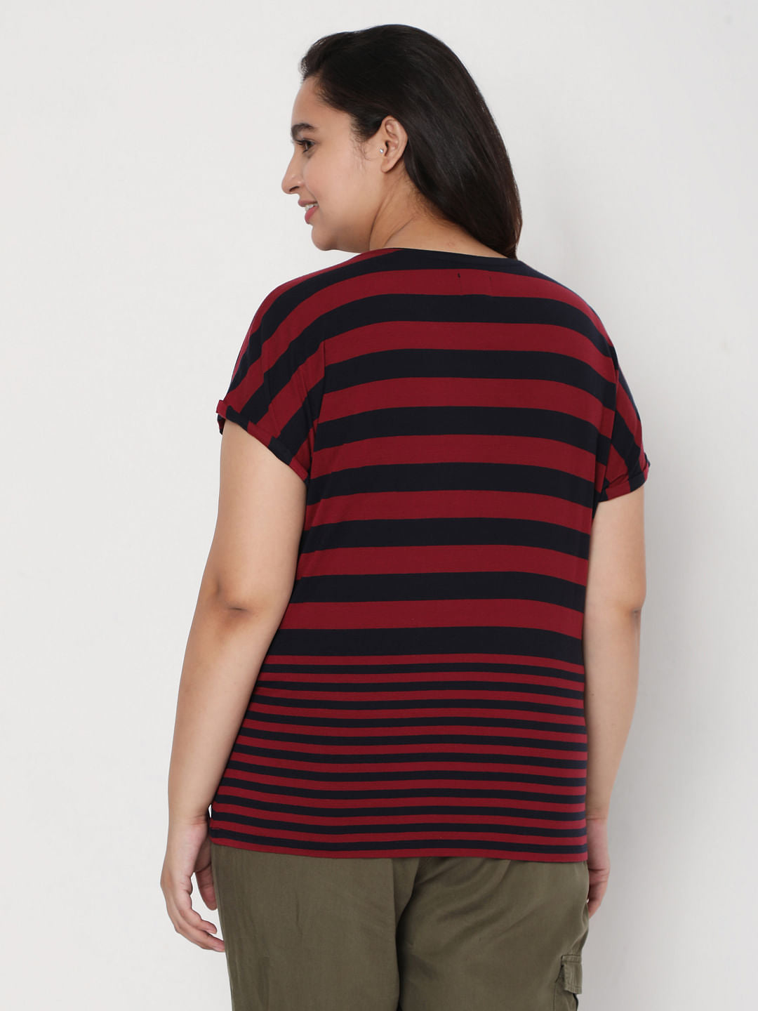 Curve Red Striped T-Shirt