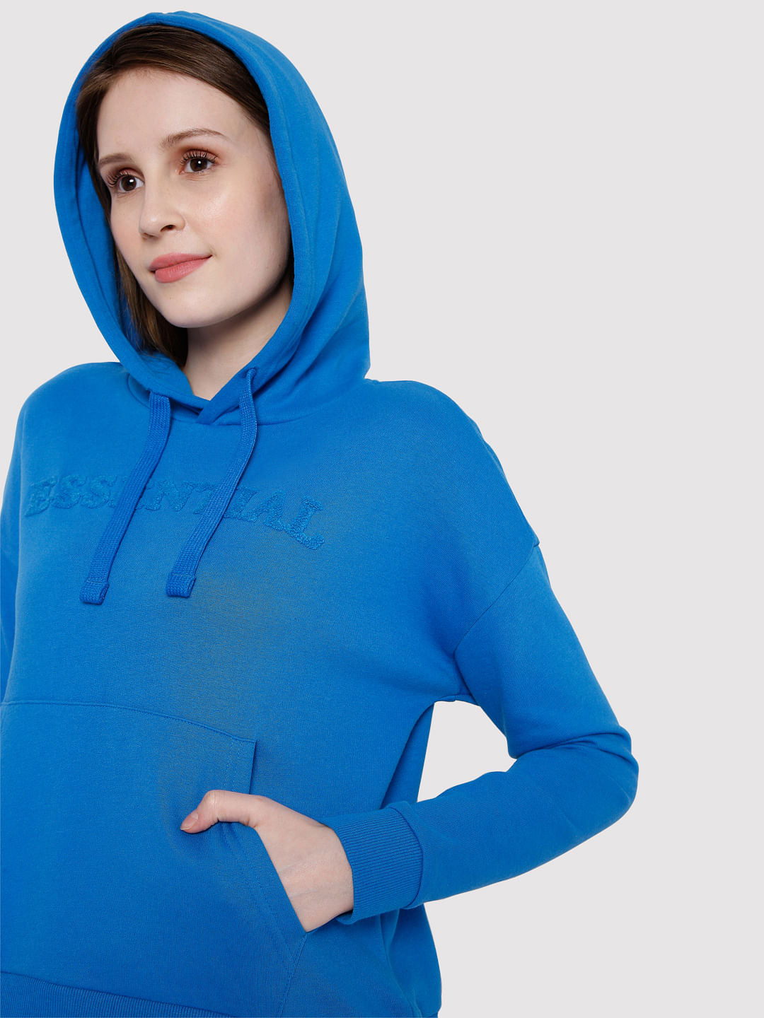 Blue Hooded Sweatshirt