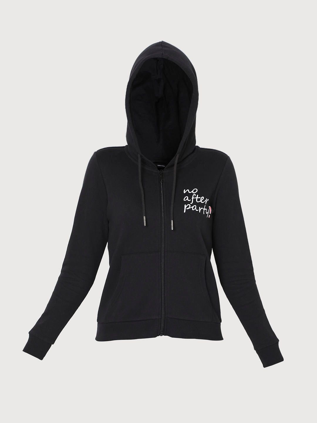 Black Slogan Print Sweatshirt