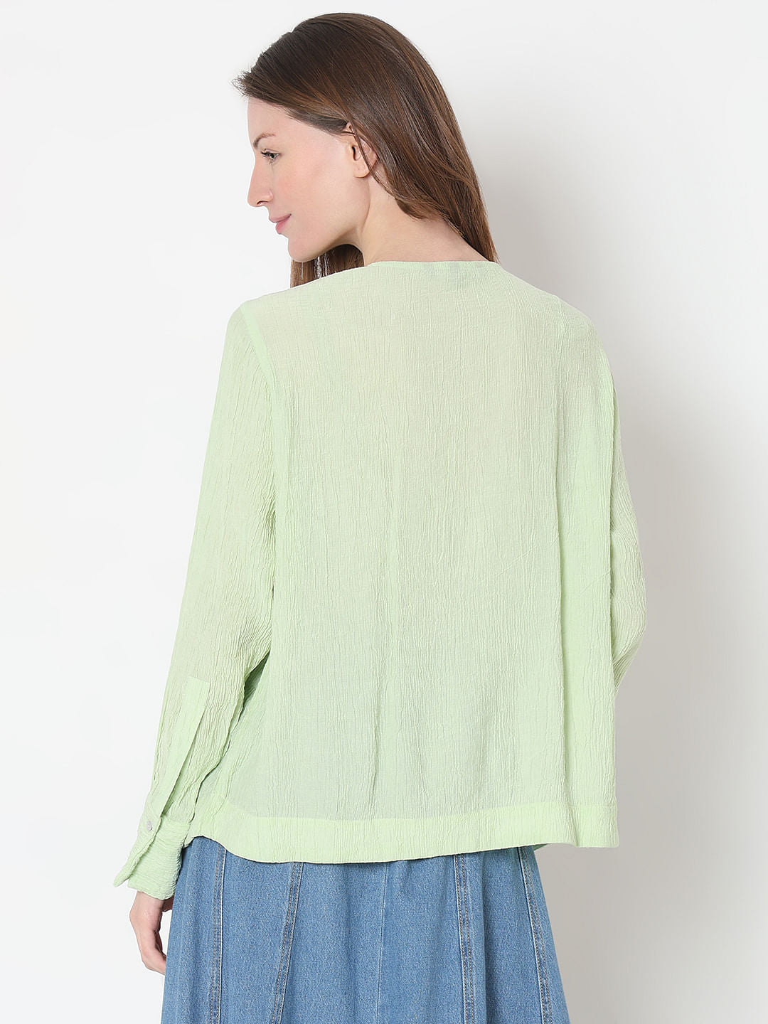 Light Green Textured Top