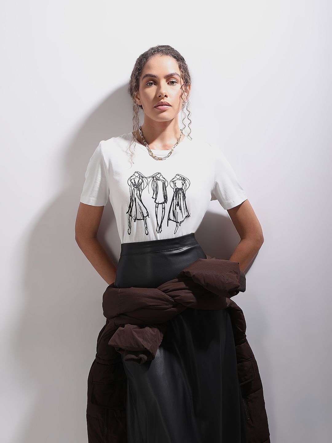 White Printed T-Shirt