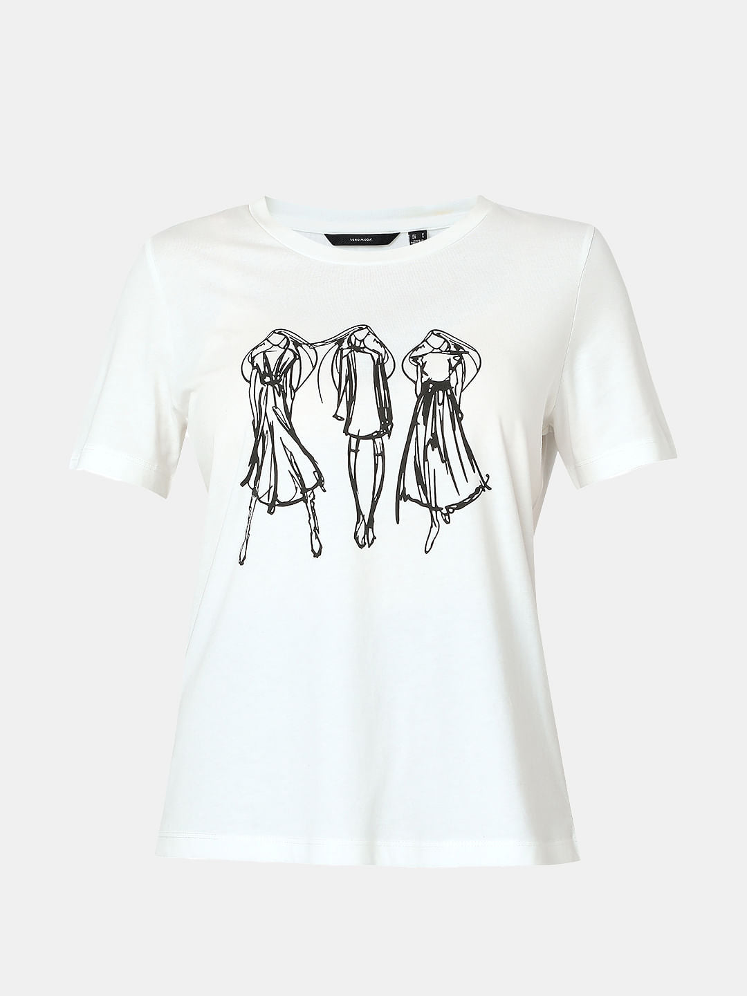 White Printed T-Shirt