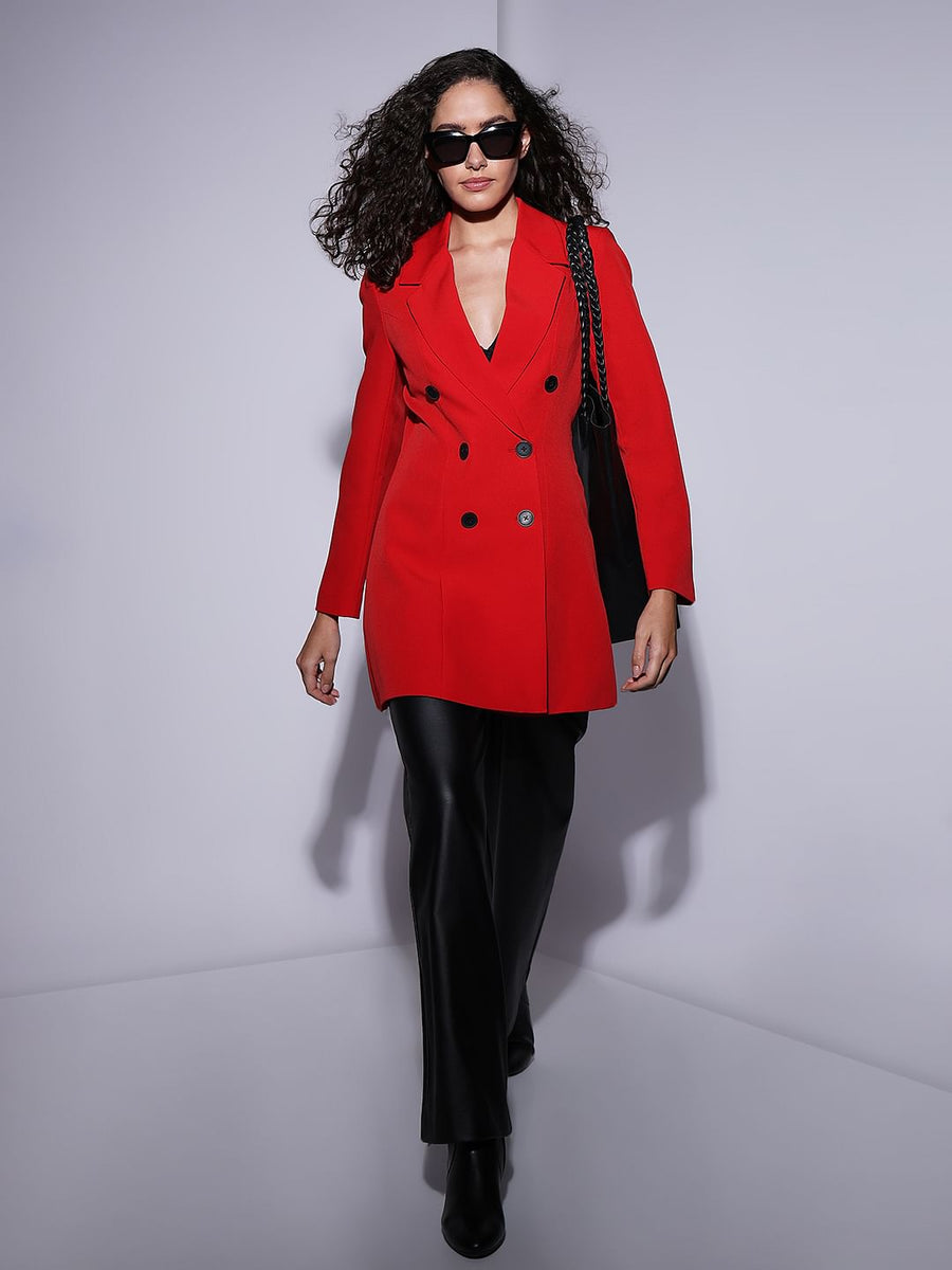 Blazer Kleding Only Vero Moda Red Fitted Dress Blazer