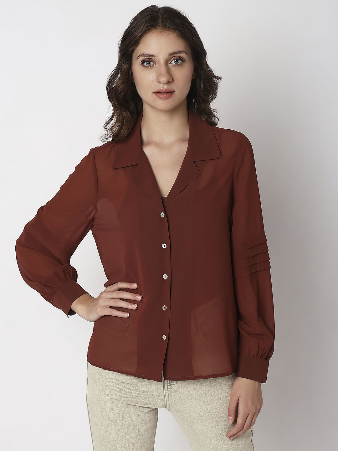 Brown Full Sleeves Shirt