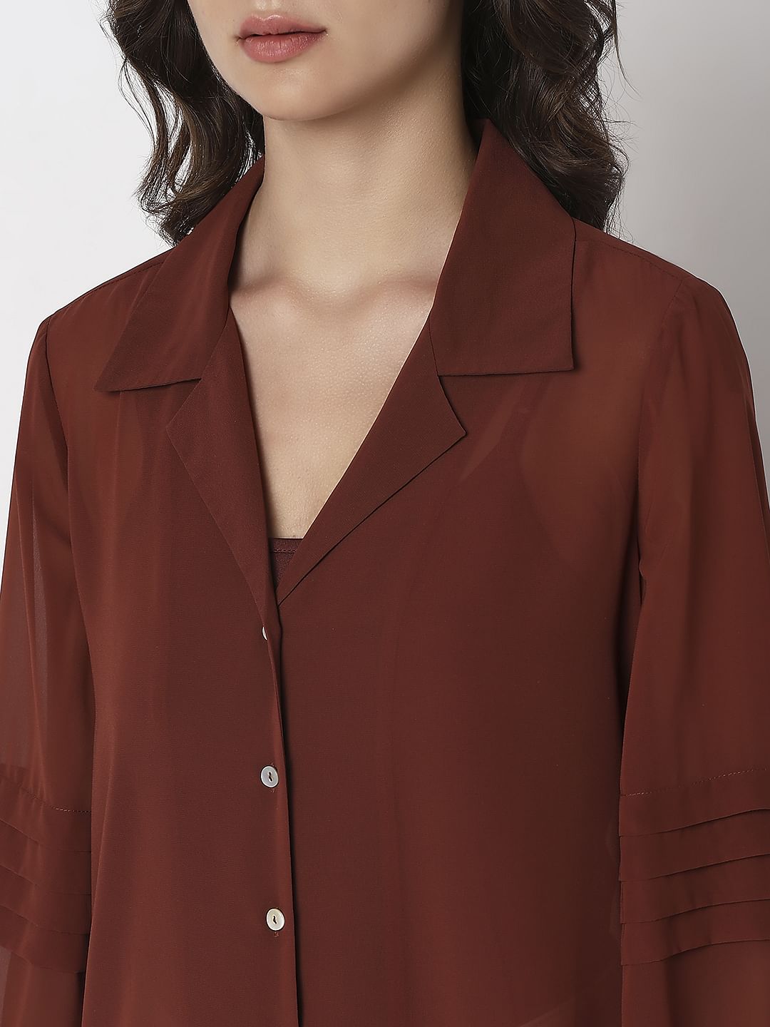 Brown Full Sleeves Shirt