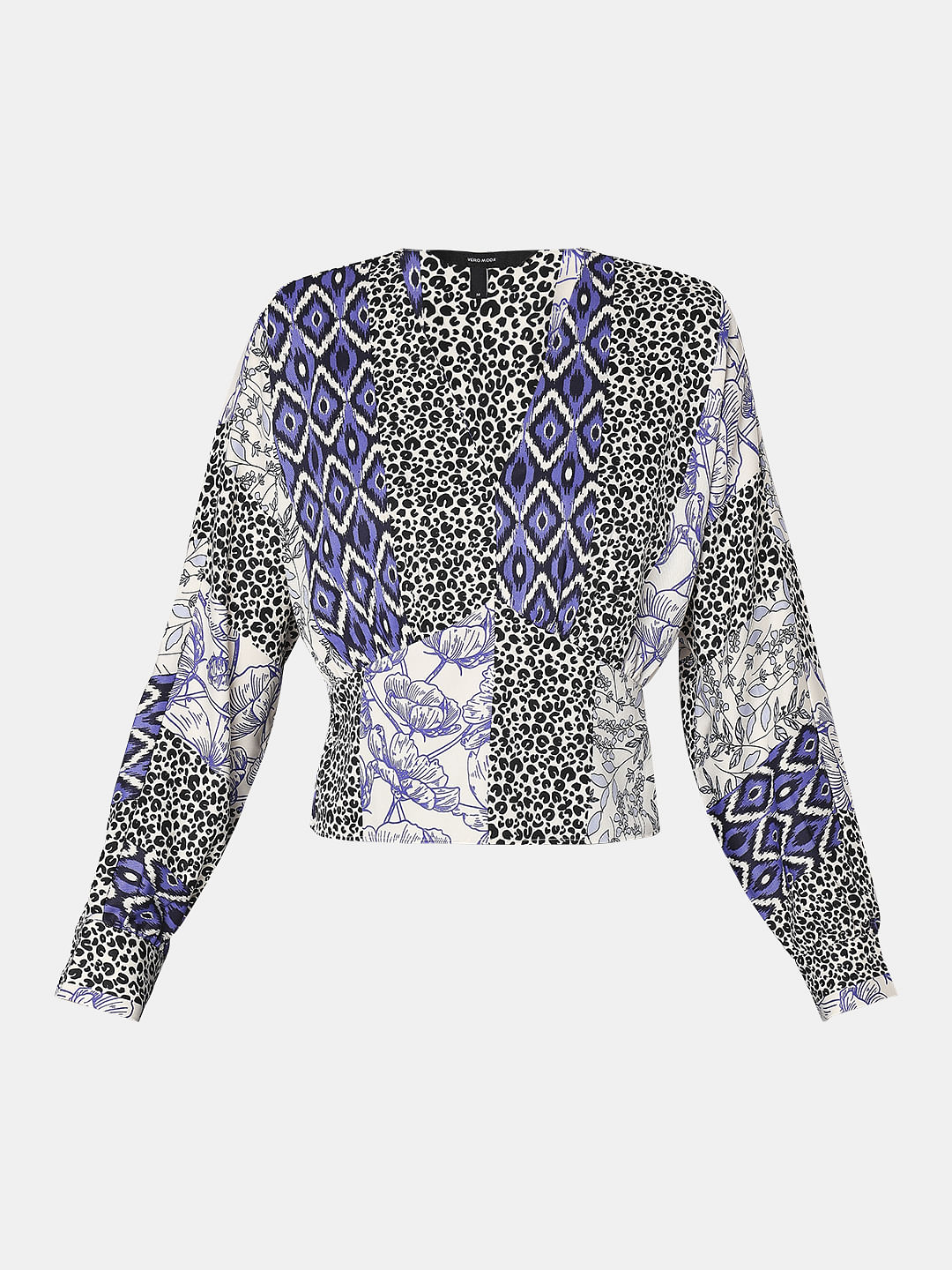 Blue Animal Print Top