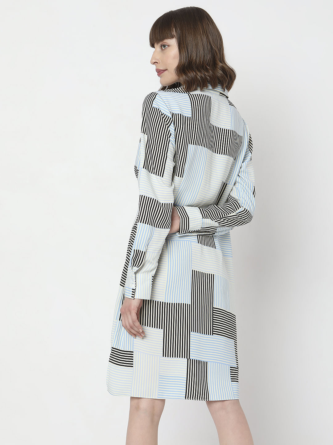 White Printed Mini Dress