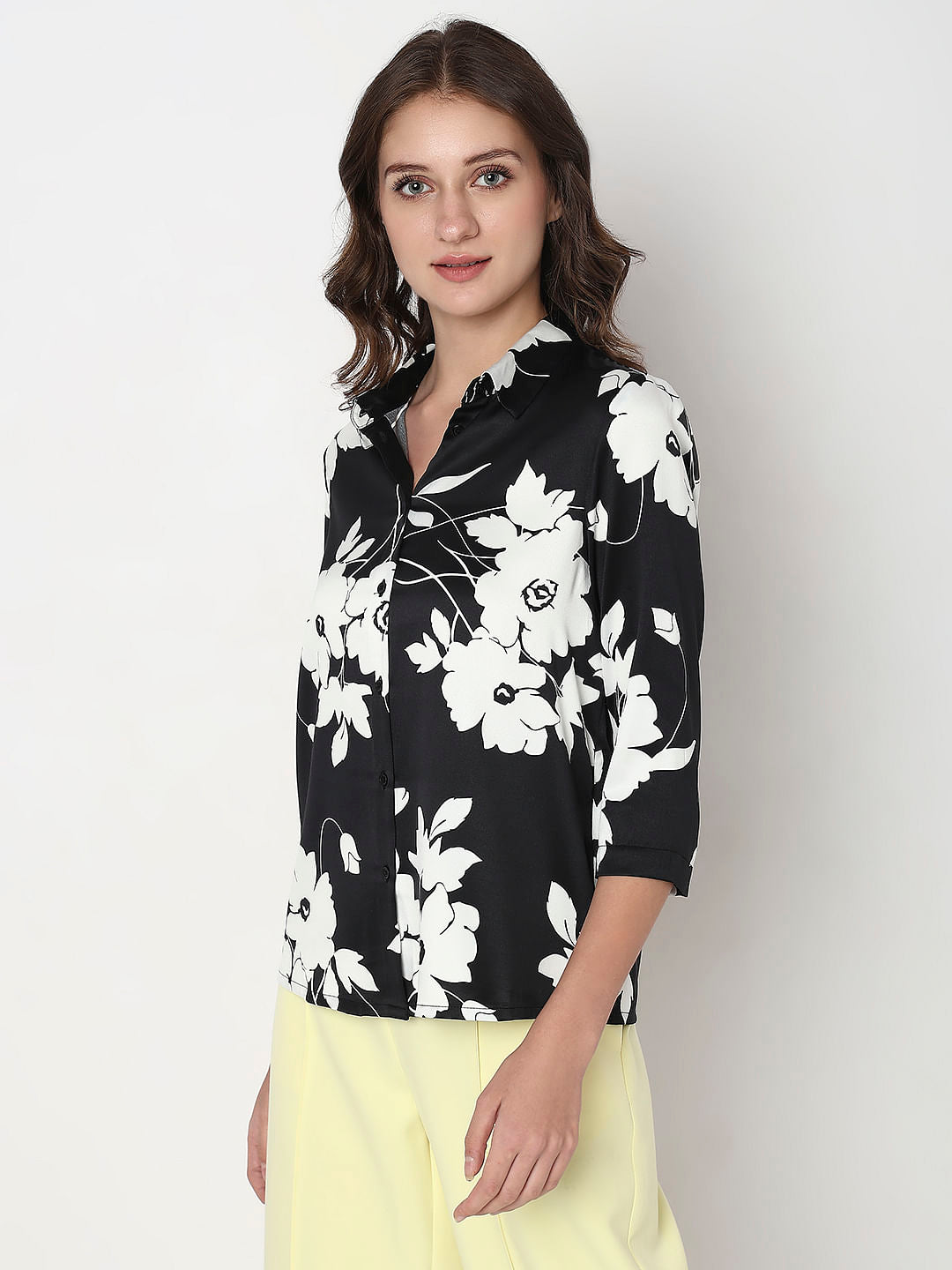 Black Floral Shirt
