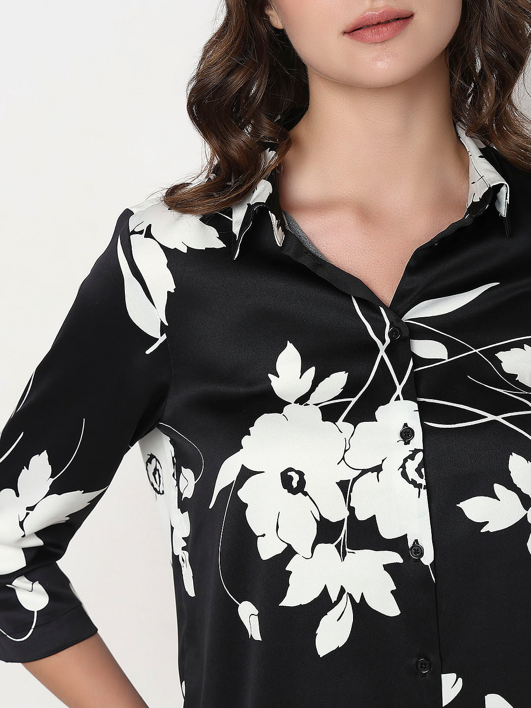 Black Floral Shirt