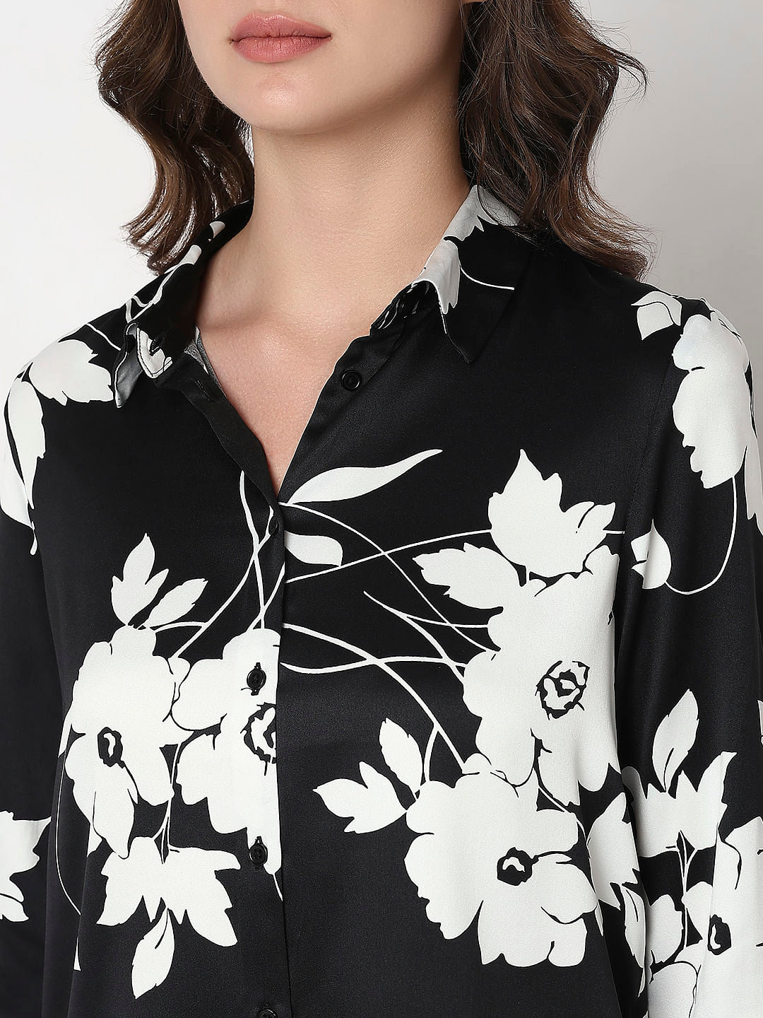 Black Floral Shirt