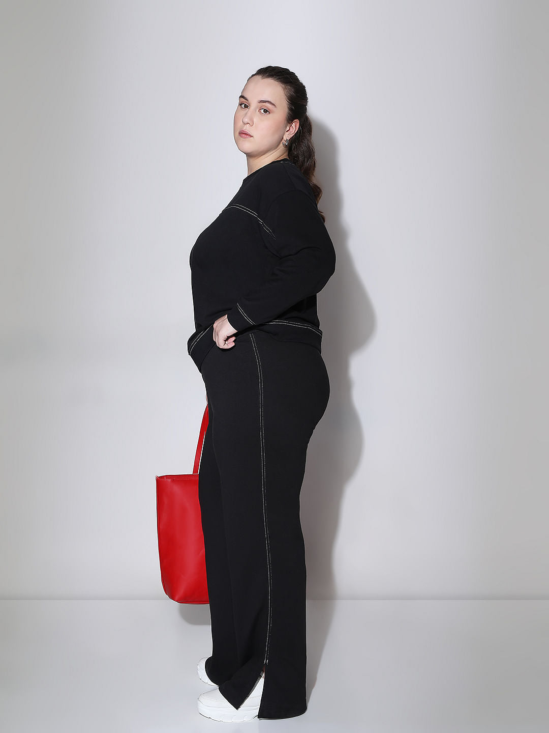 Curve Black Wide Leg Trouser