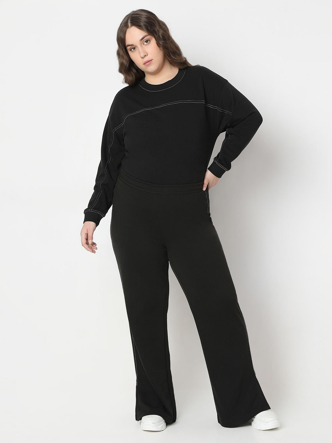 Curve Black Wide Leg Trouser