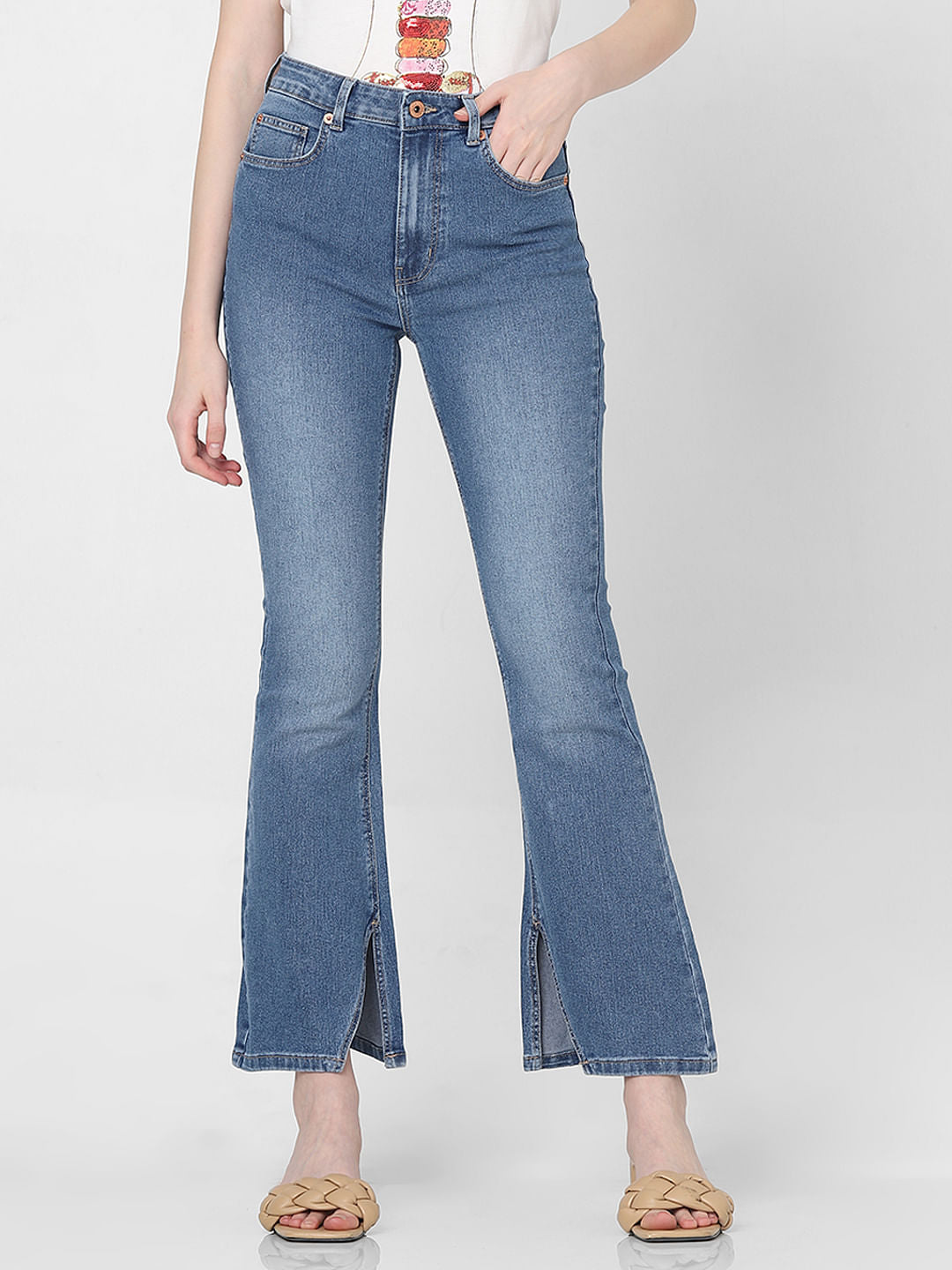 Blue High Rise Petra Bootcut Jeans