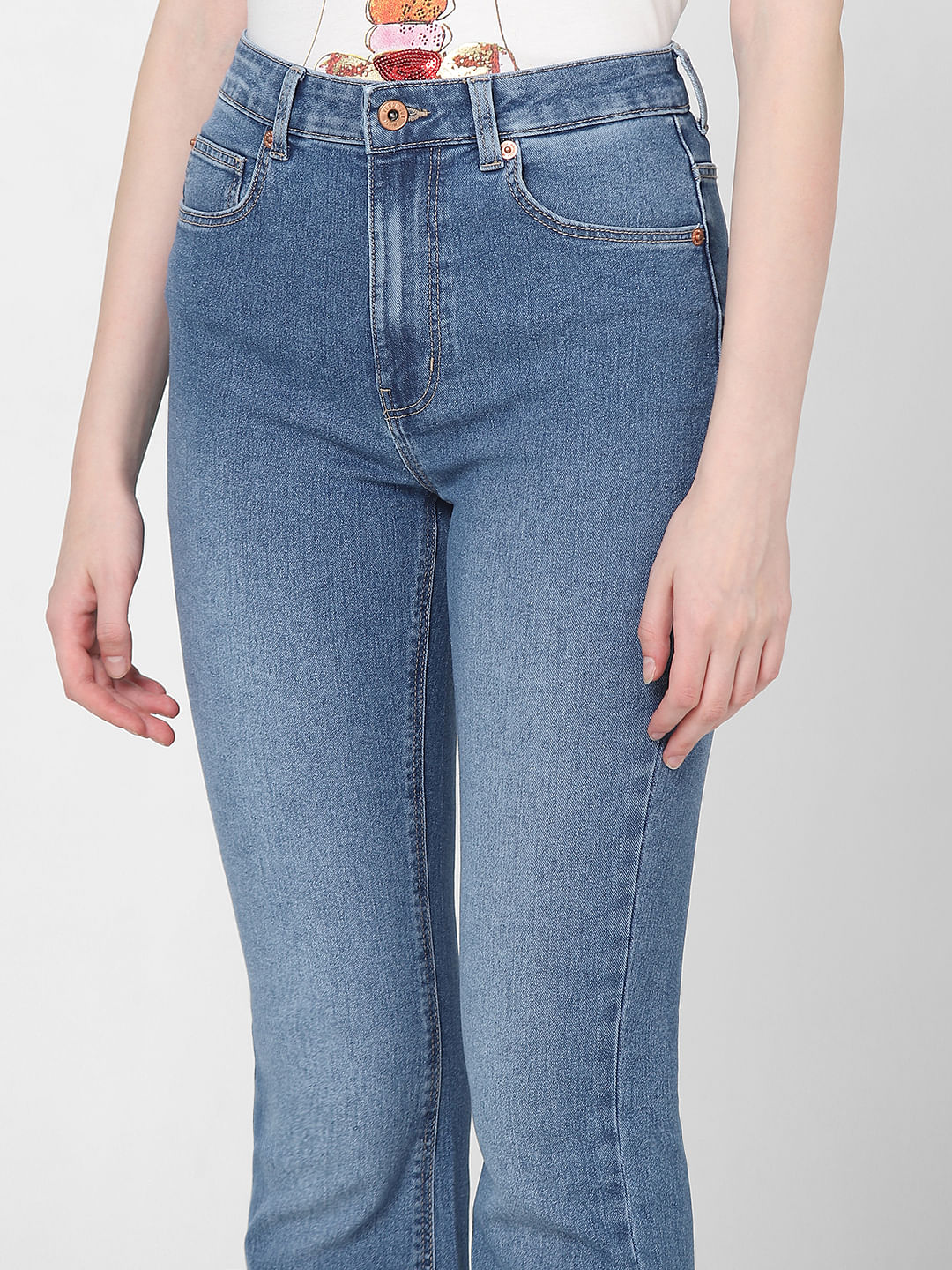 Blue High Rise Petra Bootcut Jeans