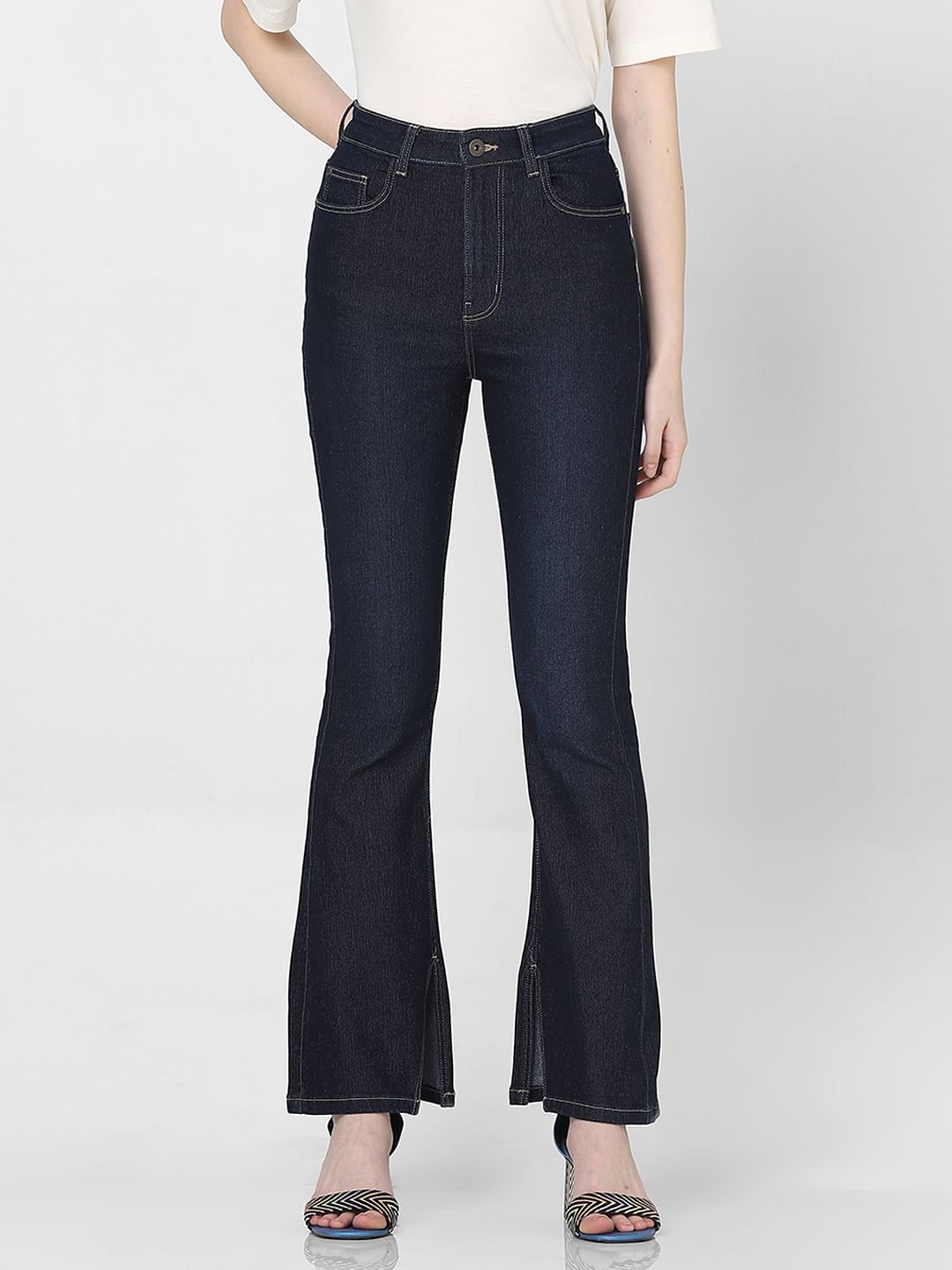 Dark Blue High Rise Petra Bootcut Jeans