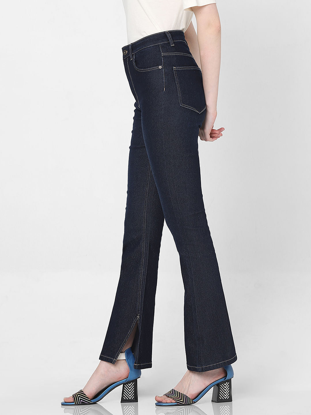 Dark Blue High Rise Petra Bootcut Jeans