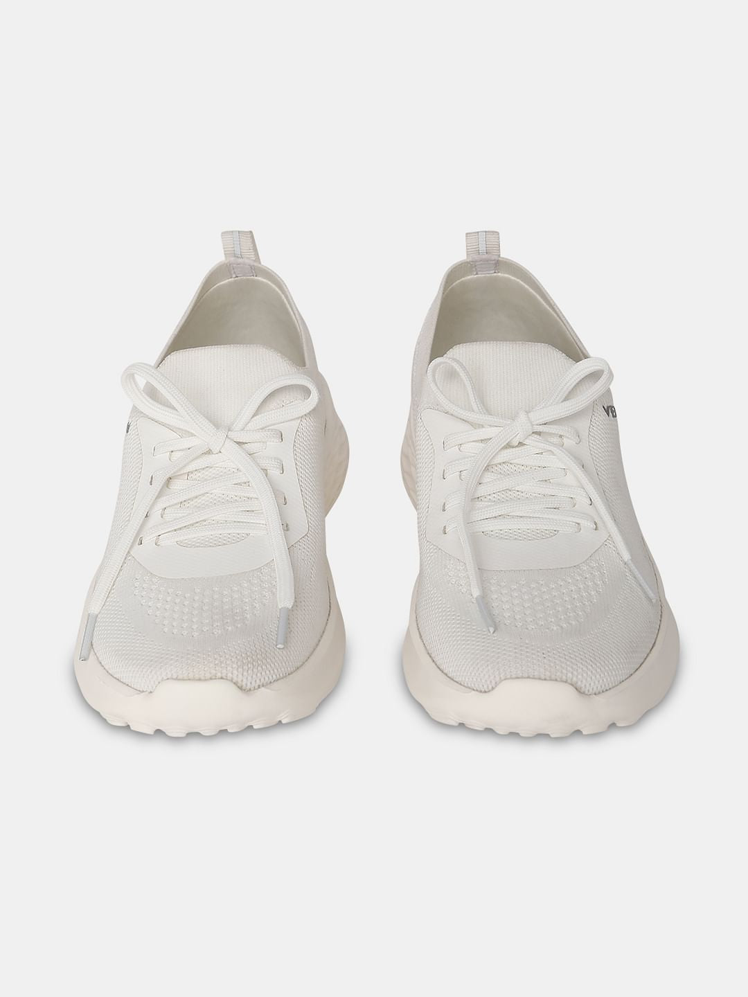 White Chunky Lace-Up Sneakers