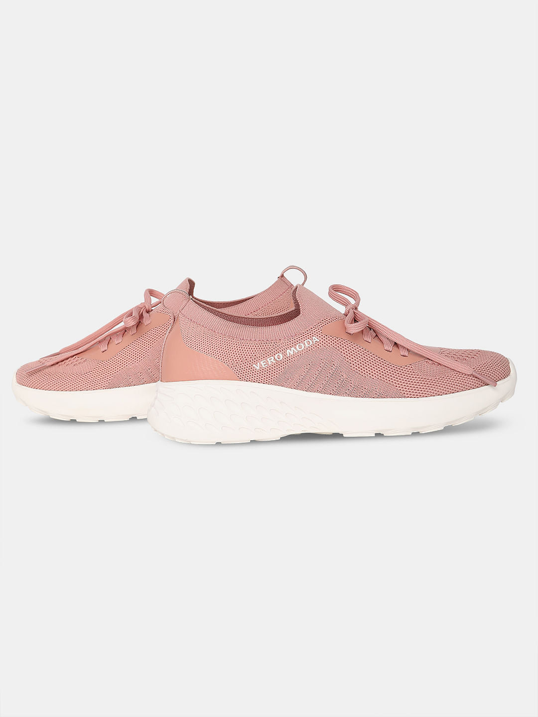 Pink Chunky Lace-Up Sneakers