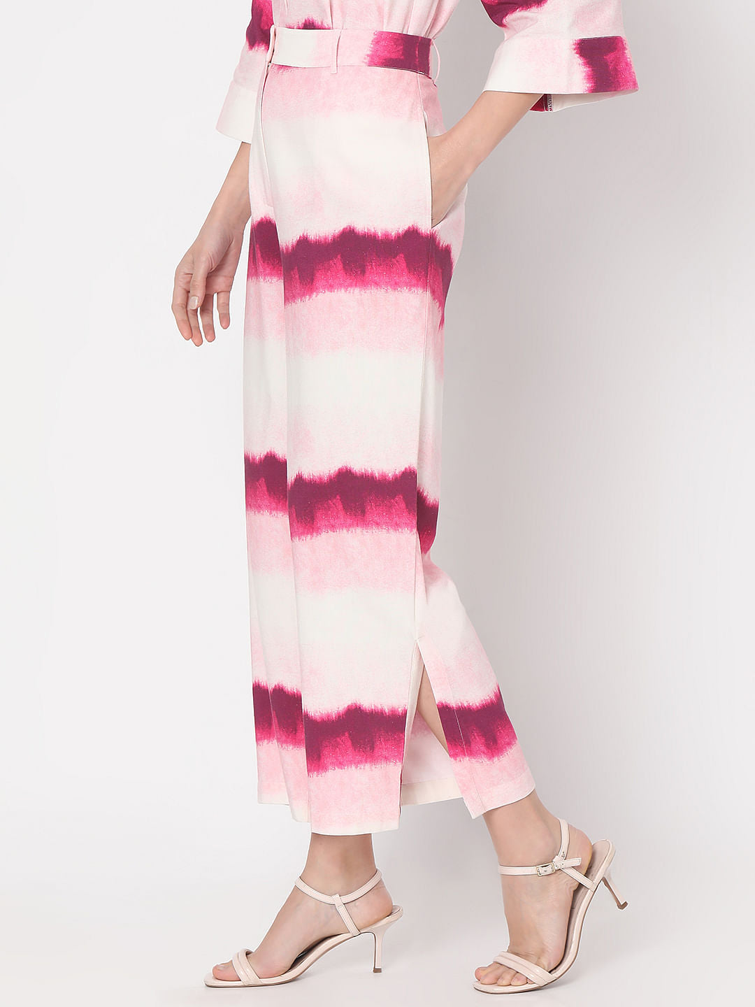 Pink High Rise Ombre Co-Ord Set Pants