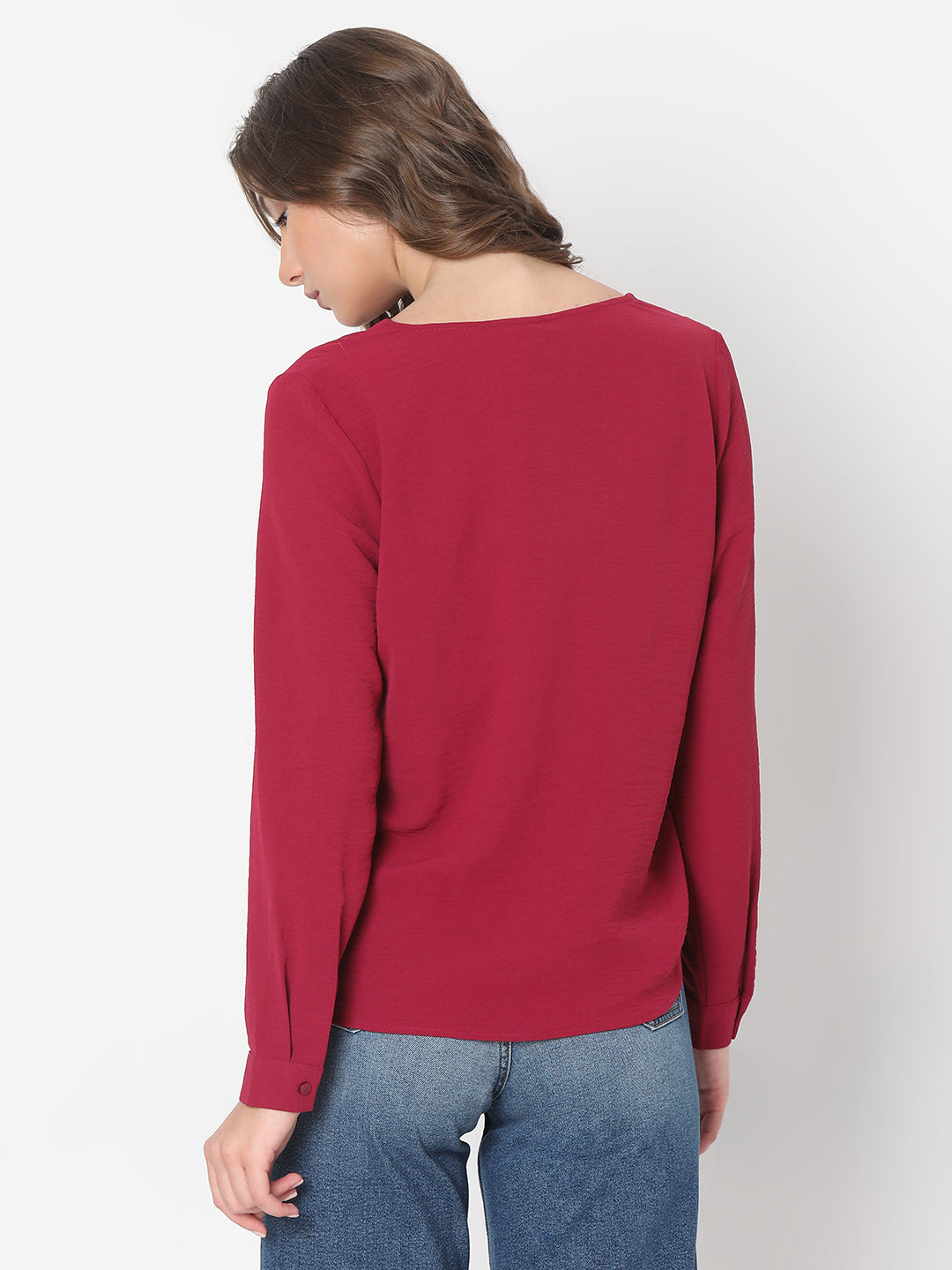 Red Shirt-Style Top