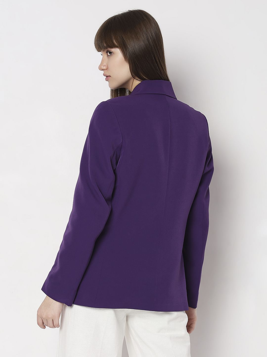 Purple Double Breasted Blazer