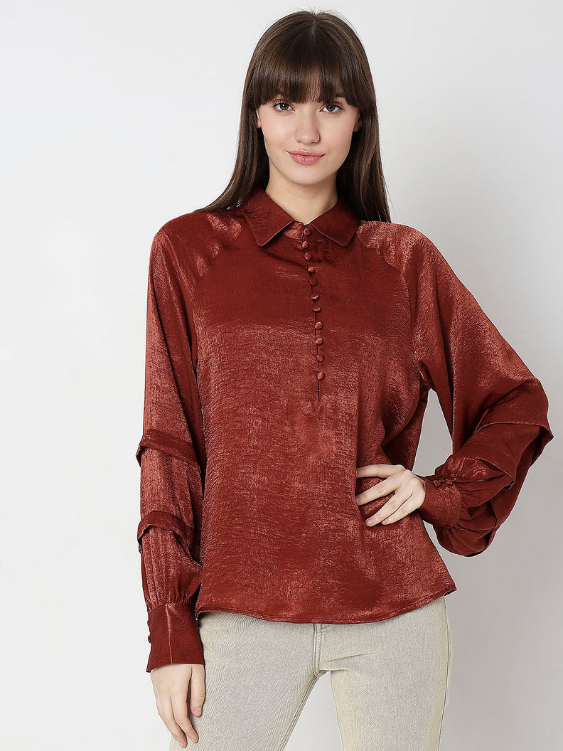 Copper Brown Full Sleeves Shirt