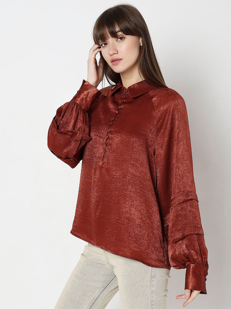 Copper Brown Full Sleeves Shirt
