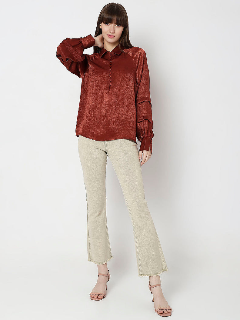 Copper Brown Full Sleeves Shirt