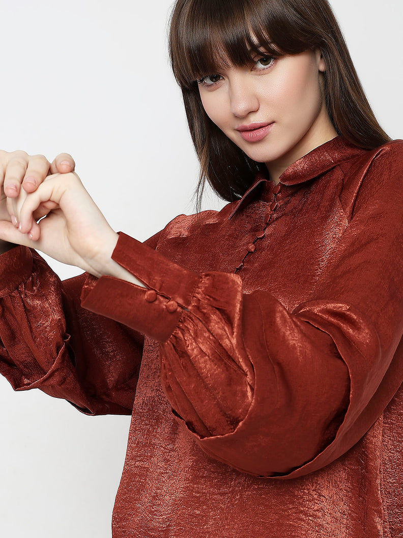 Copper Brown Full Sleeves Shirt