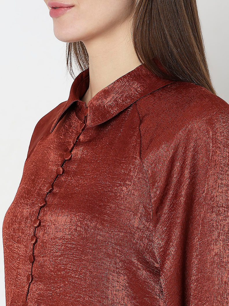 Copper Brown Full Sleeves Shirt