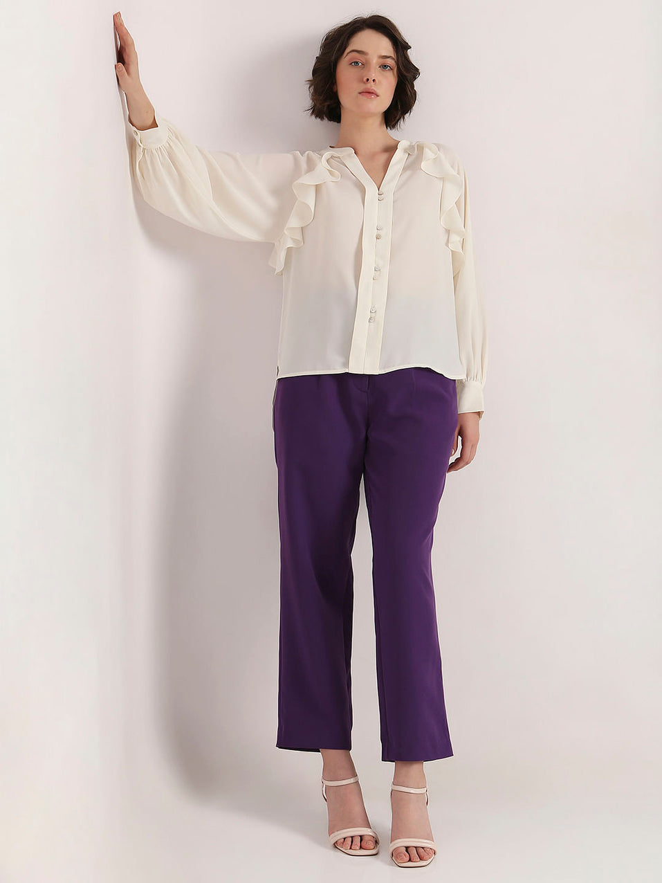 Off-White Ruffle Detail Shirt