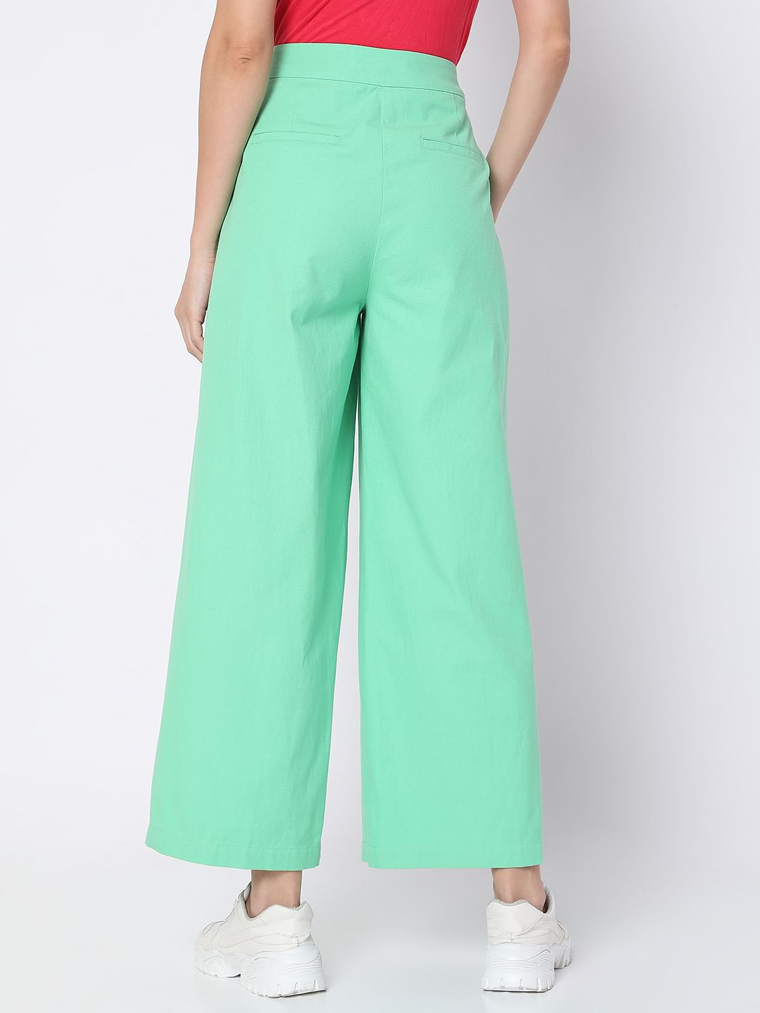 Mint Green High Rise Co-Ord Set Culottes