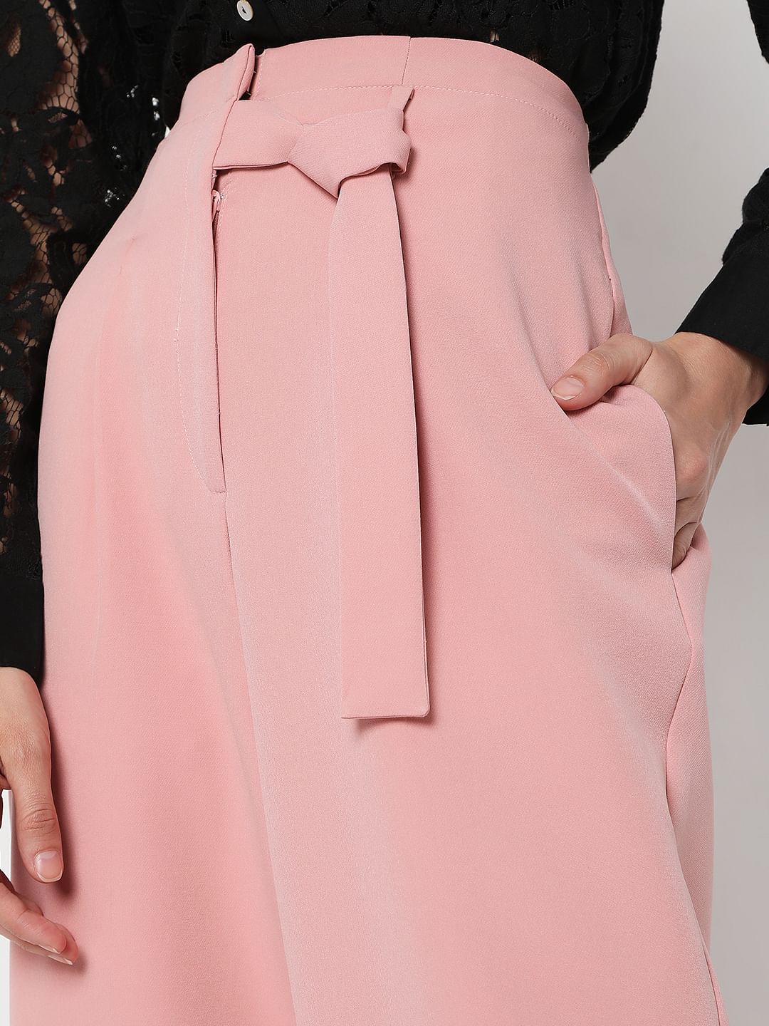 Pink High Rise Pants