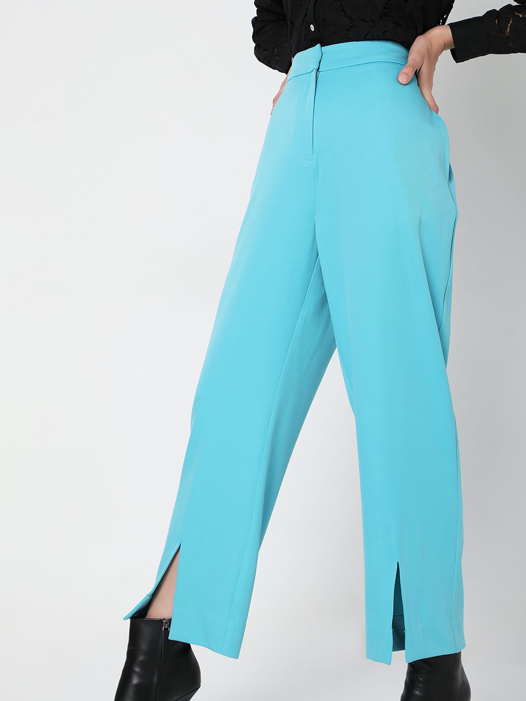 Blue High Rise Tailored Co-Ord Trousers