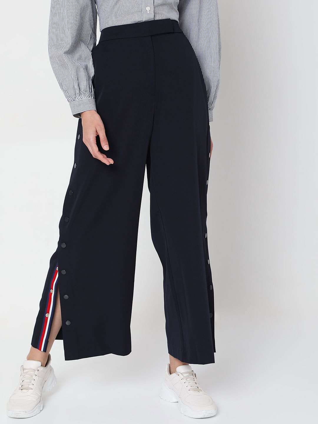 Blue High Rise Pants