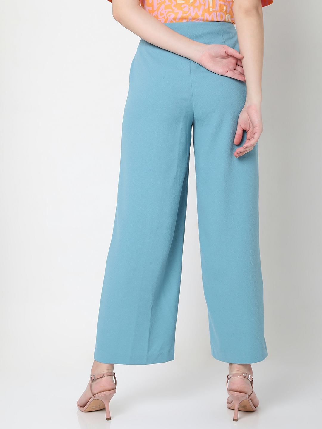 Blue High Rise Culottes