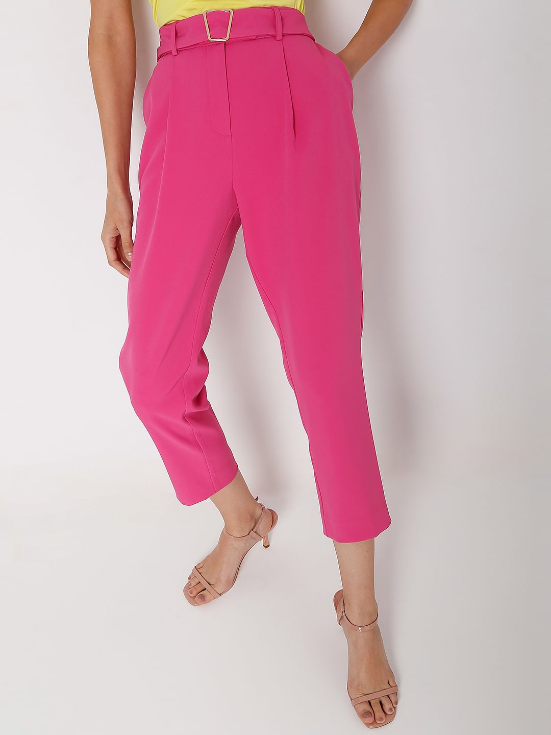Hot Pink High Rise Pants