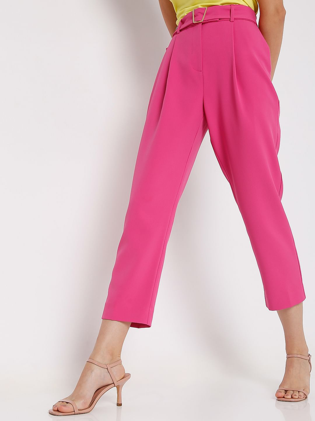 Hot Pink High Rise Pants