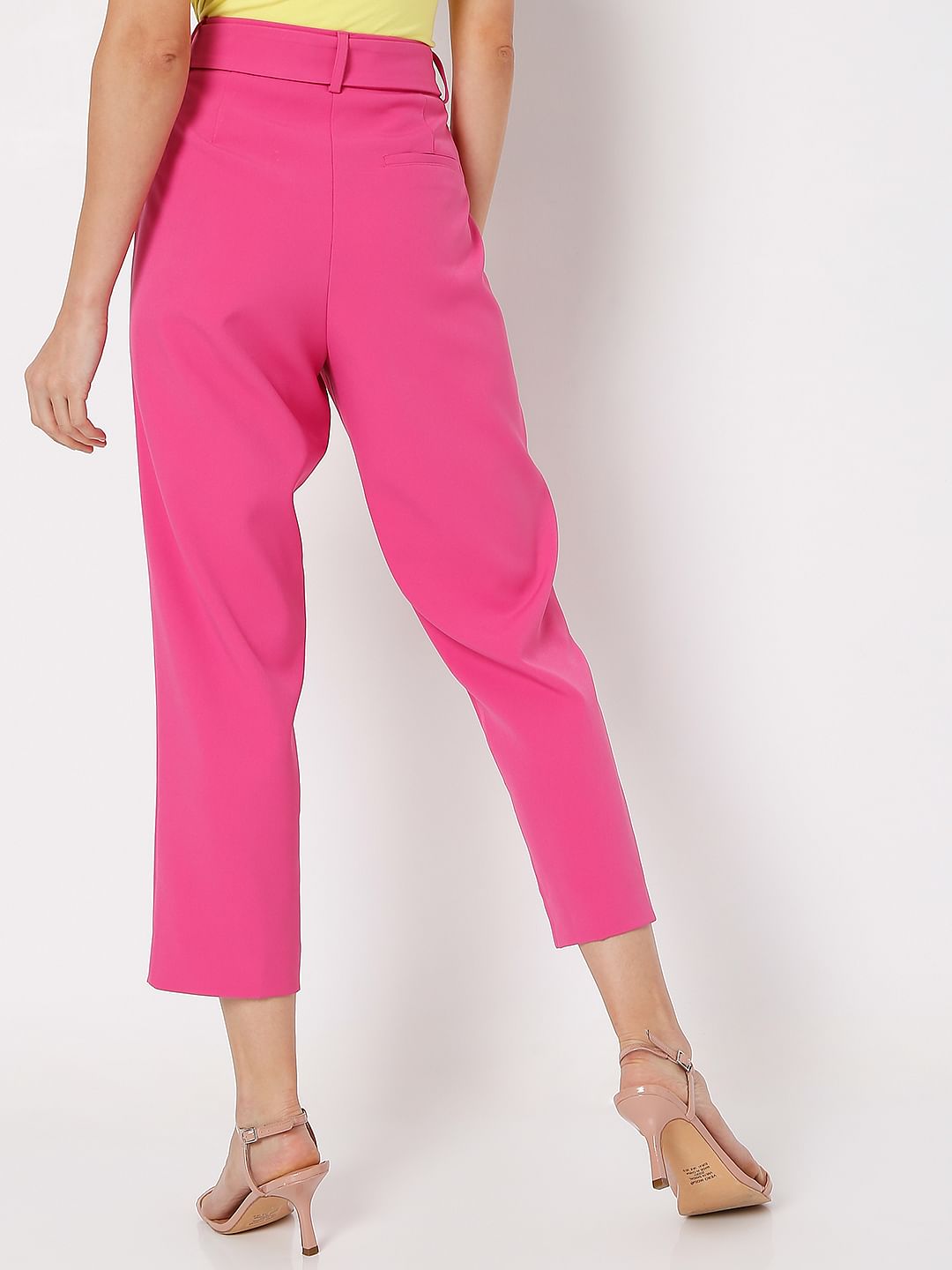 Hot Pink High Rise Pants