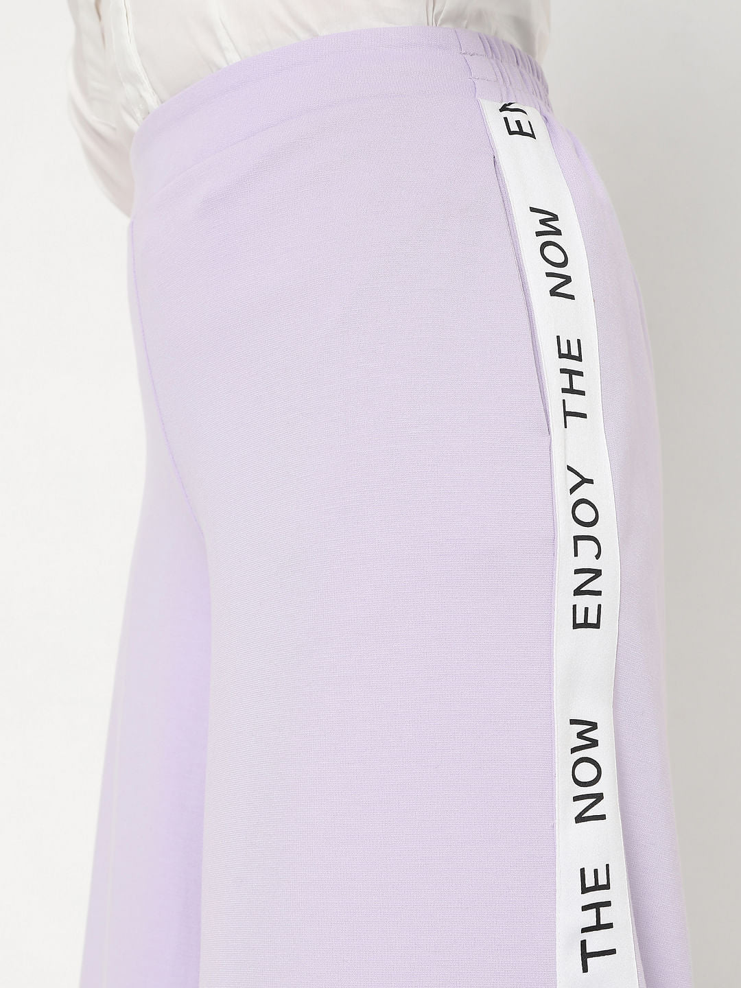 Lilac Mid Rise Tape Detail Culottes