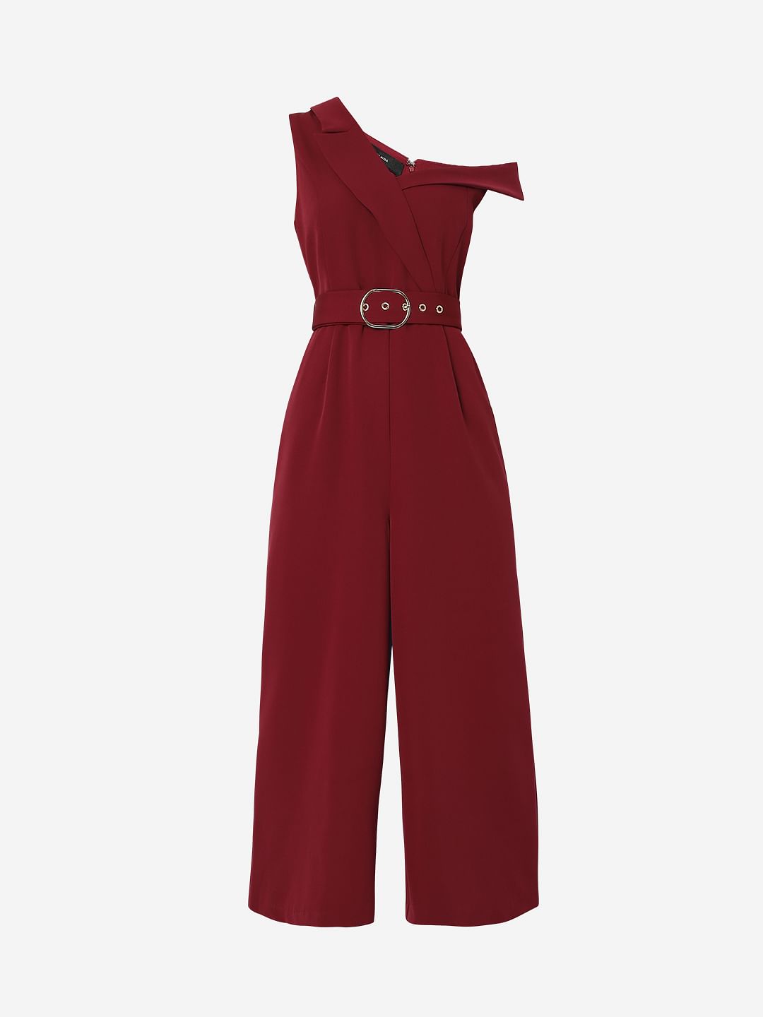 Red One-Shoulder Jumpsuit