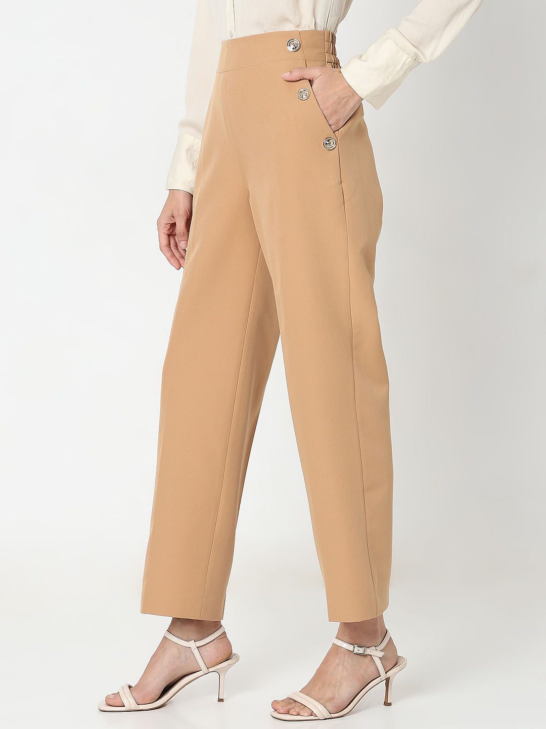 Peach High Rise Pants