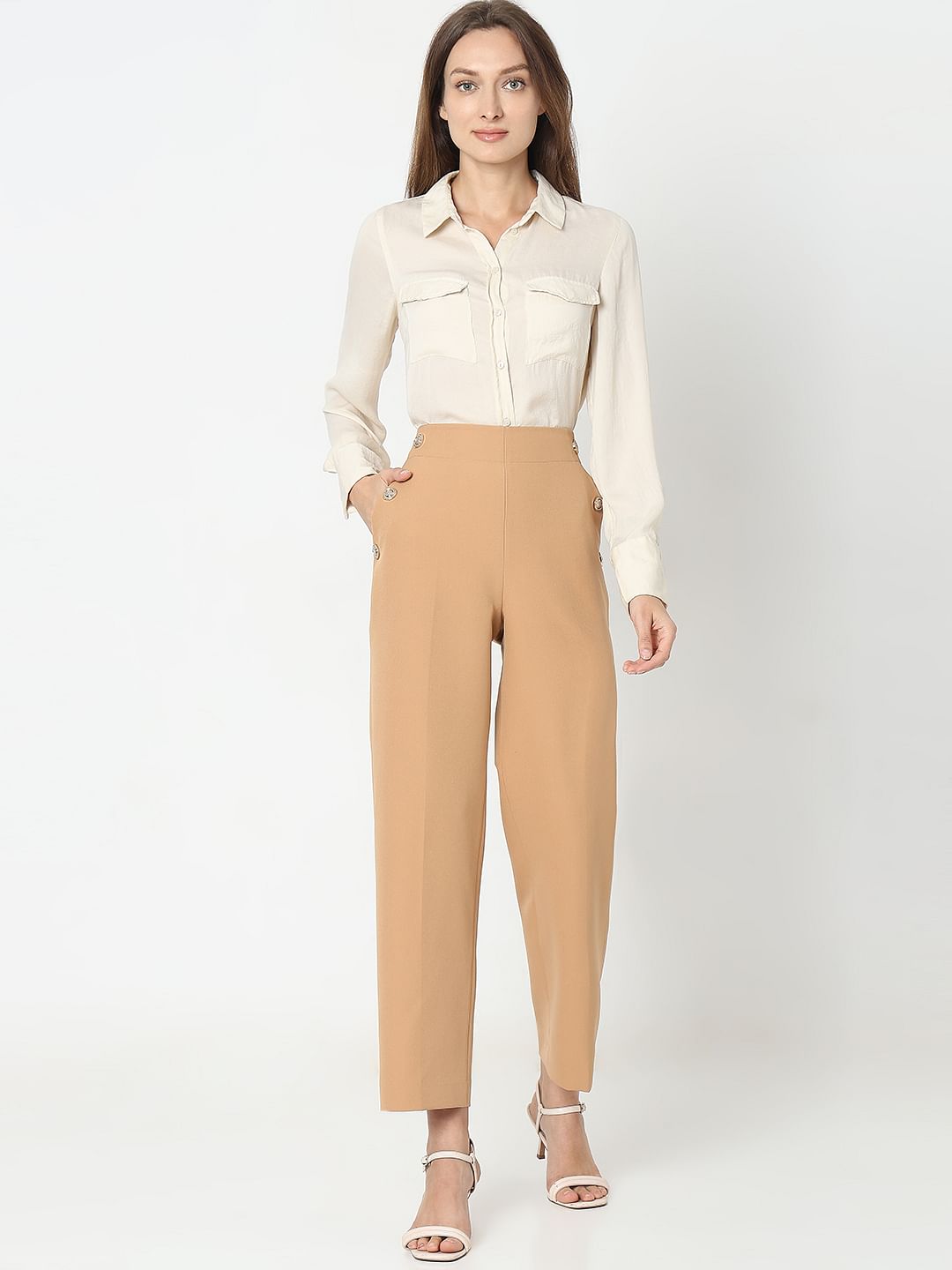 Peach High Rise Pants
