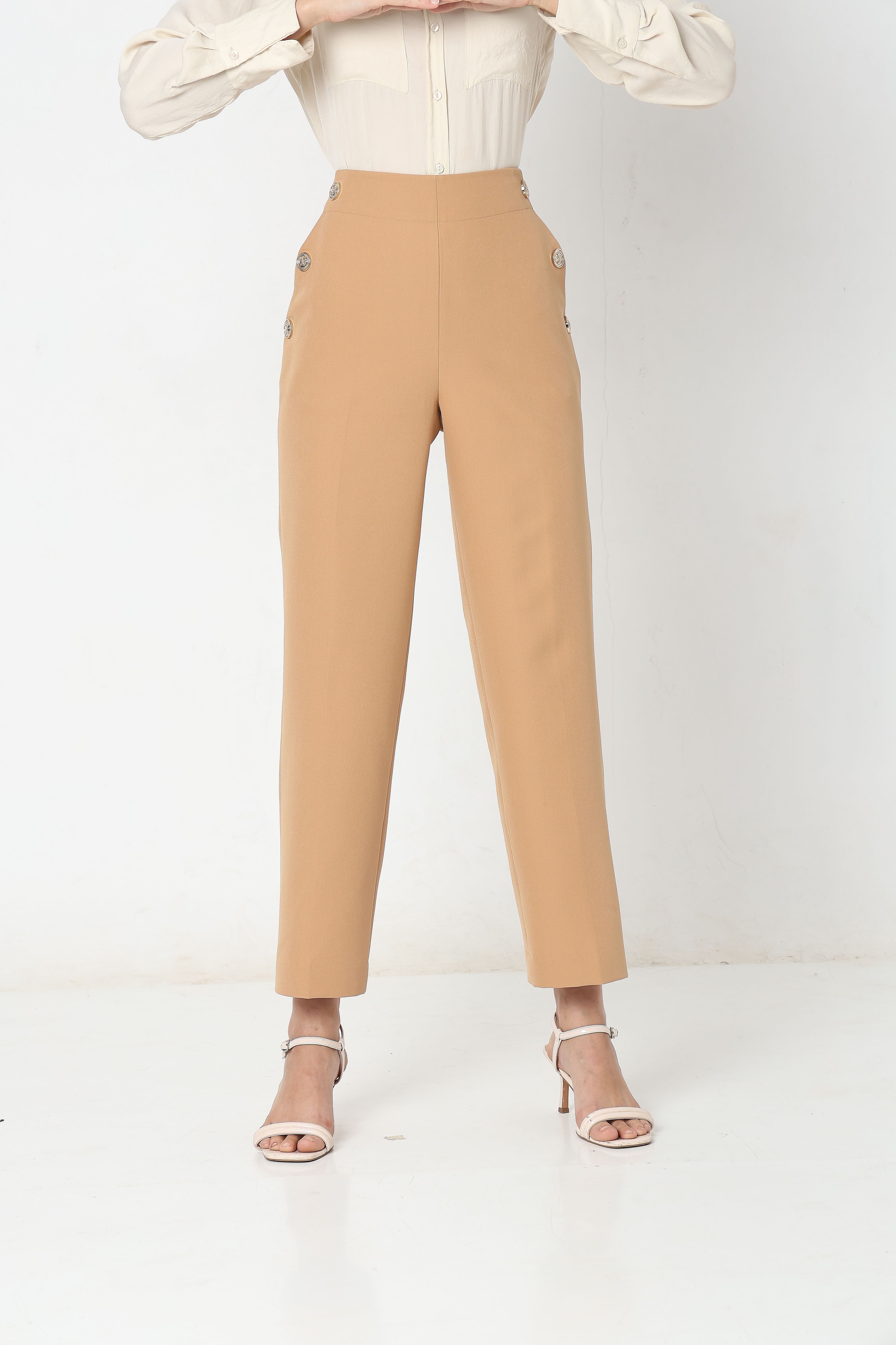 Peach High Rise Pants