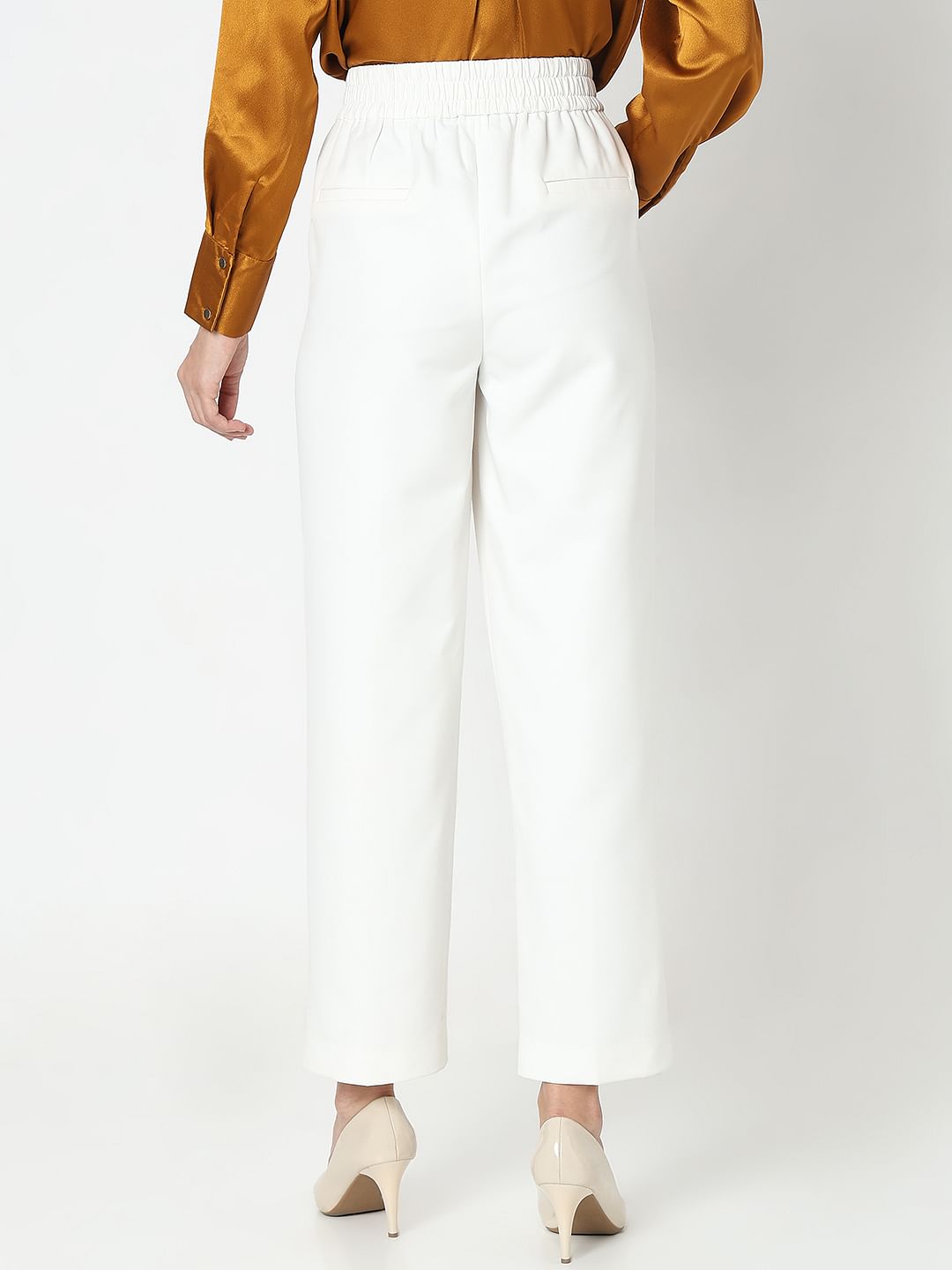 White High Rise Pants