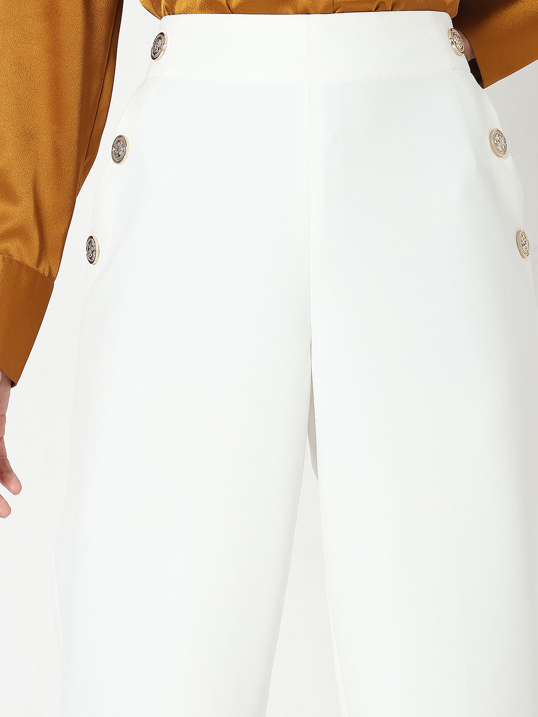 White High Rise Pants