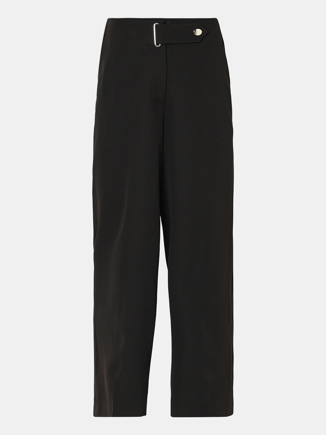 Black High Rise Wide Leg Pants