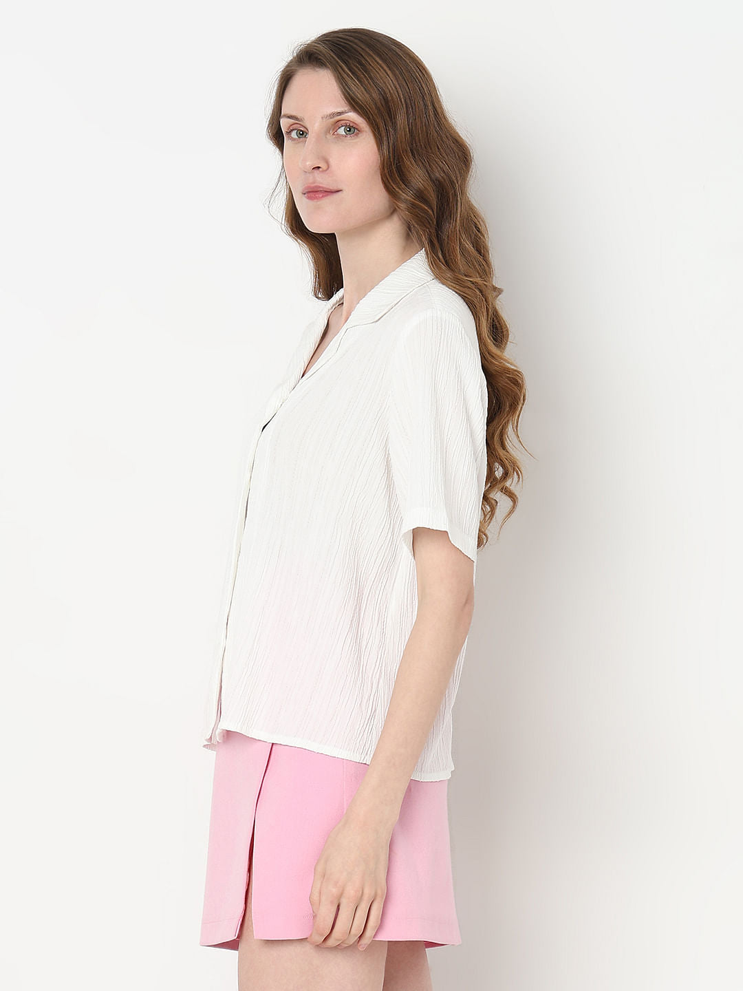 White Crinkled Shirt