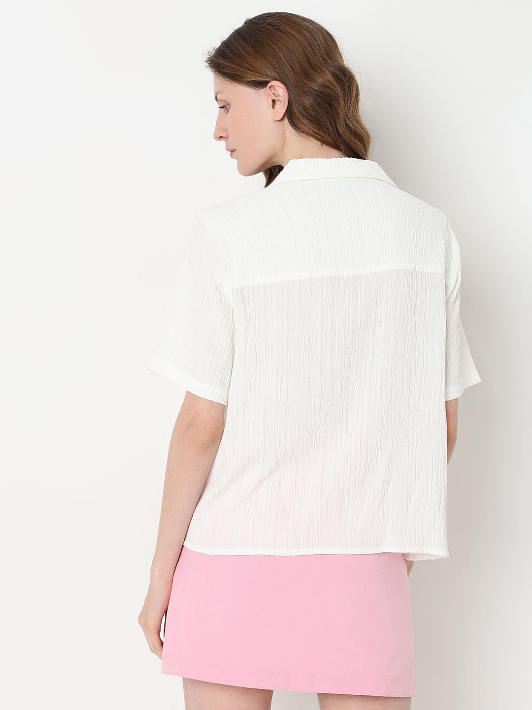 White Crinkled Shirt