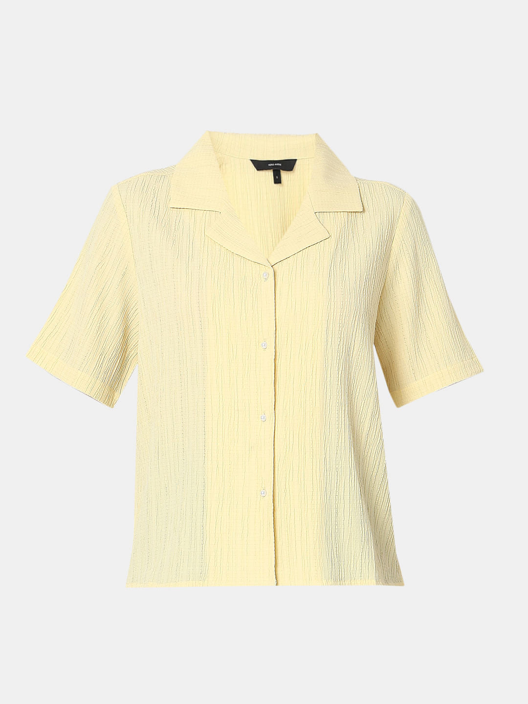 Light Yellow Crinkled Shirt